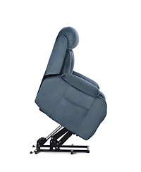 Maison Boucle power lift recliner for elderly, velvet electric chair w/ remote, wide seat, side pocket & heavy-duty