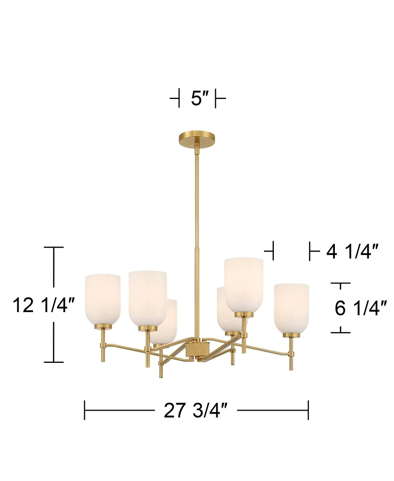 Possini Euro Design Skye 27 3/4" Wide 6-Light Chandelier