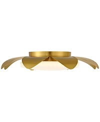 Possini Euro Design Radiance 16" Wide Brass Flower Led Ceiling Light