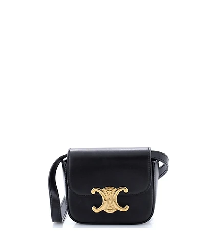 Pre-Owned Celine Mini Triomphe Shoulder Bag Smooth Calfskin