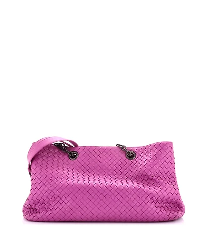 Pre-Owned Bottega Veneta Large Double Chain Tote Intrecciato Nappa