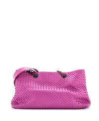 Pre-Owned Bottega Veneta Large Double Chain Tote Intrecciato Nappa