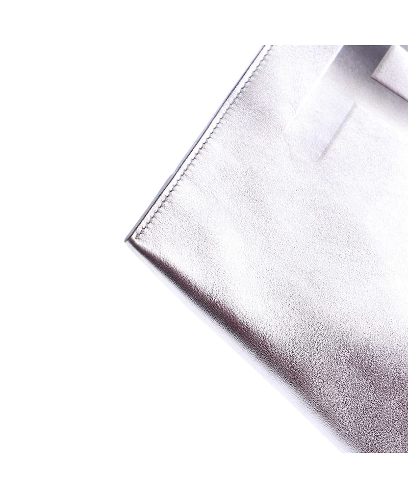 Pre-Owned Fendi Large Logo Flat Wristlet Pouch Embossed Leather