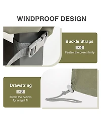 Aoodor Heavy Duty Outdoor Furniture Set Cover, 600D Waterproof Oxford Patio Sectional Set Cover Covers with Air Vents for Patio Furniture