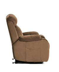 Maison Boucle power lift recliner for elderly, velvet electric chair w/ remote, wide seat, side pocket & heavy-duty