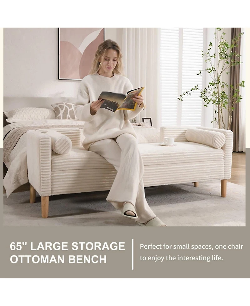 Rainsken 65" Storage Ottoman