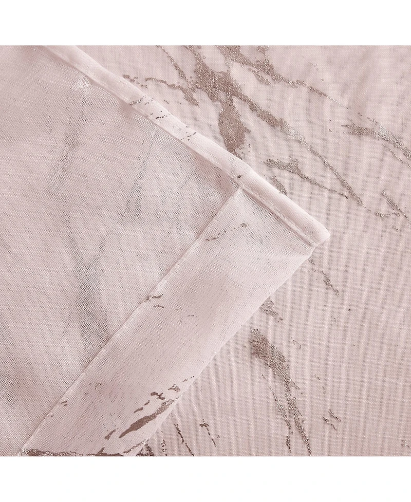 Dainty Home Chloe 2-Pack Linen Textured Metallic Light Filtering Grommet Curtain Panel Pair 38" x 84"