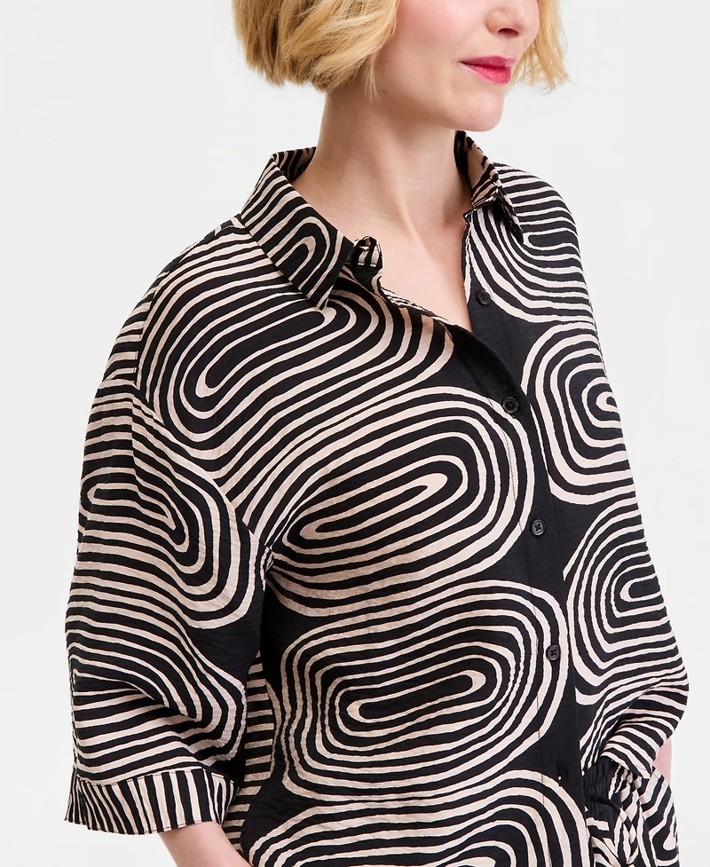 I.n.c. International Concepts Women's Flowy Half-Sleeve Blouse, Macy's Exclusive