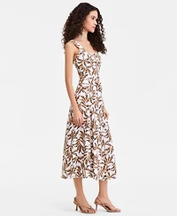 I.n.c. International Concepts Women's Printed Tie-Waist Midi Skirt, Macy's Exclusive