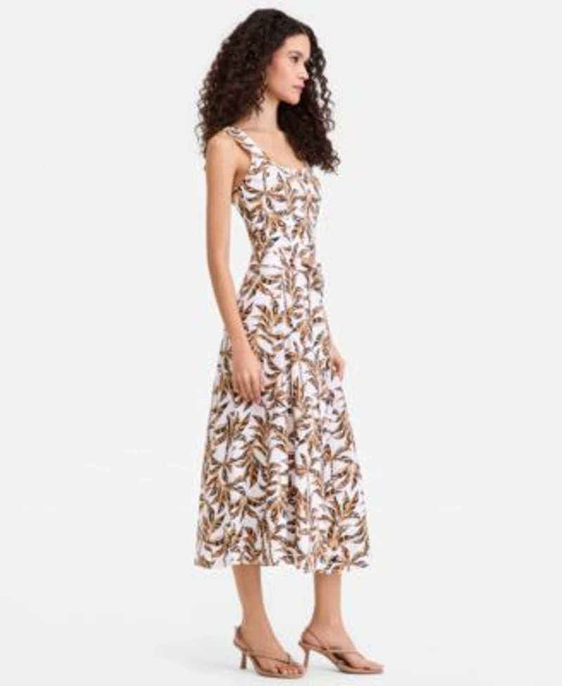 I.N.C. International Concepts Womens Printed Cropped Tank Midi Skirt