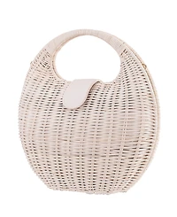 Nina Kava Rounded Rattan Small Satchel Bag