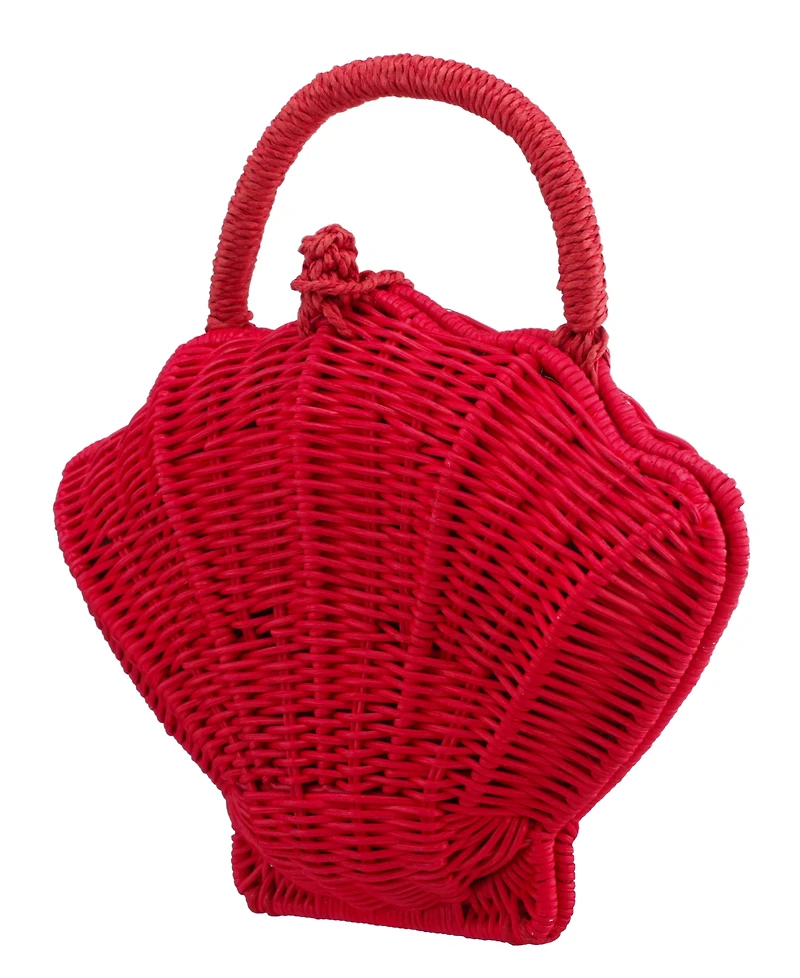 Nina Rattan Shell Minaudiere Small Clutch Handbag