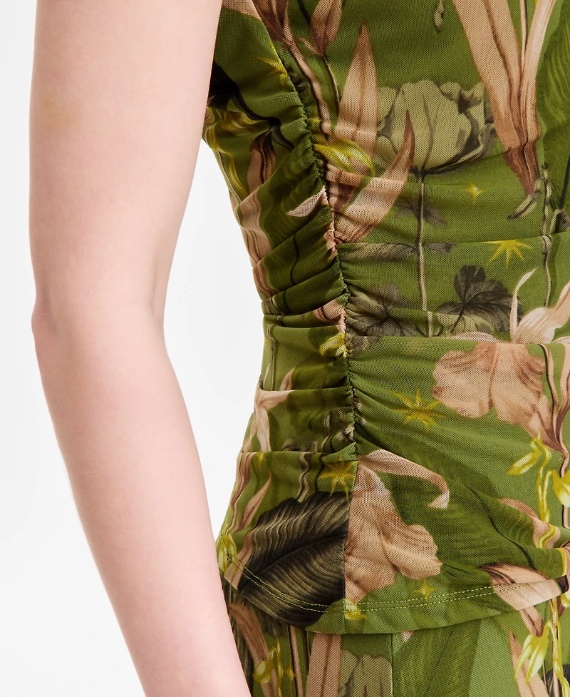 I.n.c. International Concepts Women's Printed Mesh Sleeveless Top