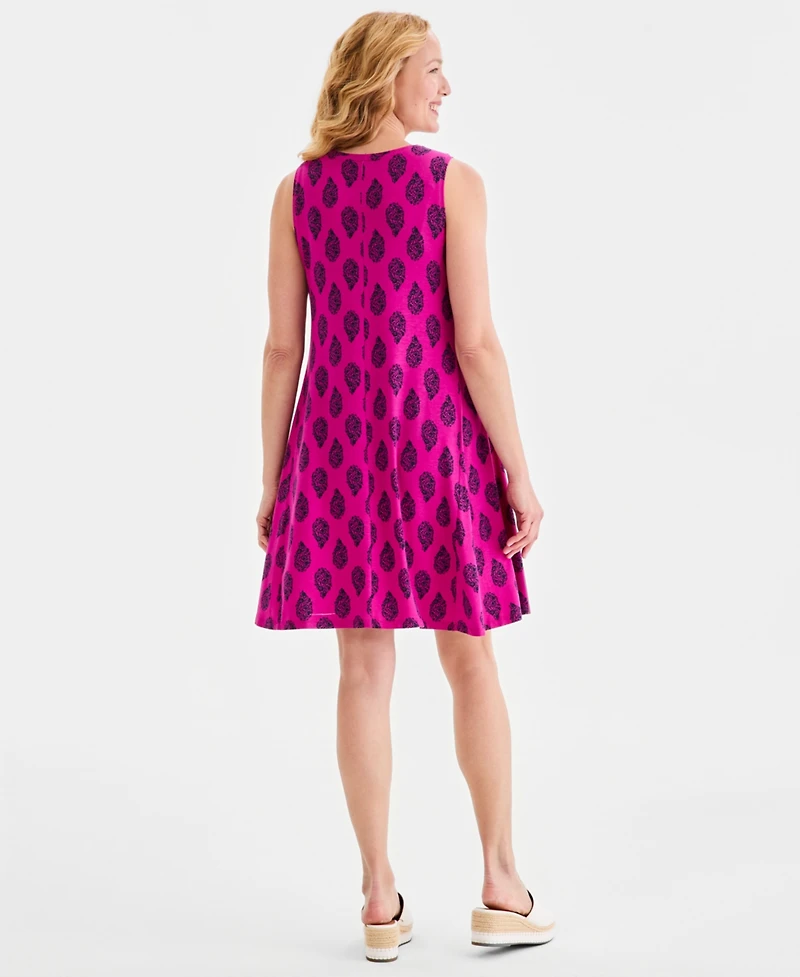 Style & Co Women's Printed Sleeveless Knit Dress, Macy's Exclusive