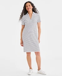 Style & Co Women's Striped Polo Dress, Macy's Exclusive