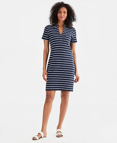 Style & Co Women's Striped Polo Dress, Macy's Exclusive