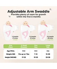 KeaBabies 3pk Soothe Wren Swaddle Sleep Sacks, Newborn Swaddles Wrap 0-3 Months, Soft Baby Wearable Blanket