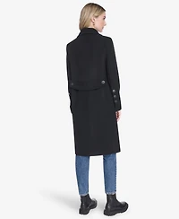 Andrew Marc Women's Almedia Sb Wool Twill Coat With Back Belt