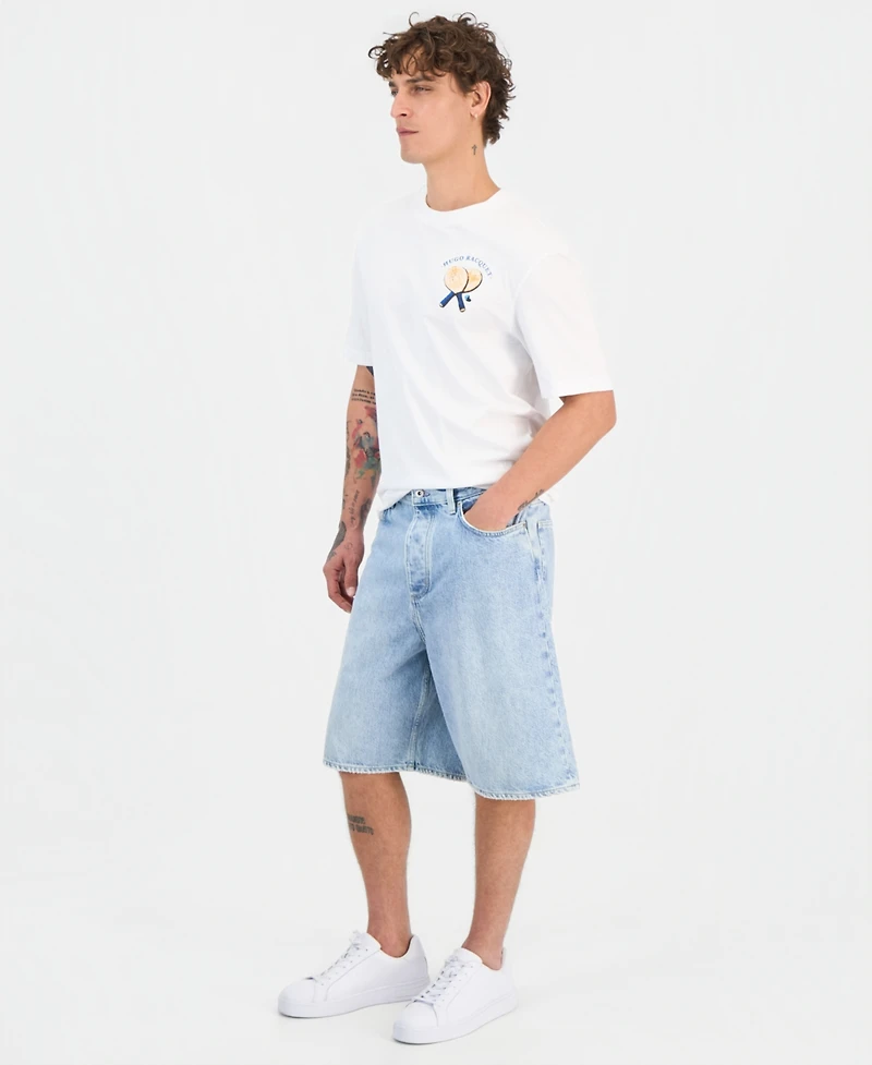 Hugo Boss Men's Mason Regular-Fit 10.6" Denim Shorts