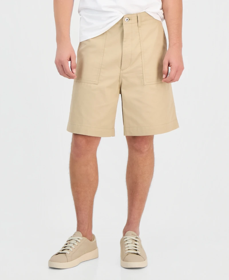 Hugo Boss Men's Cotton Canvas Regular-Fit Workwear Shorts