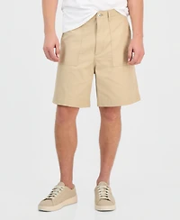 Hugo Boss Men's Cotton Canvas Regular-Fit Workwear Shorts