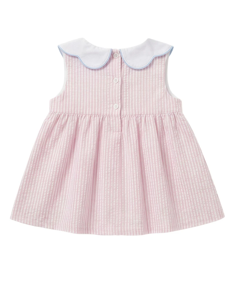 Sperry Baby Girls' Striped Dress, Bloomers and Hat, 3-Piece Set
