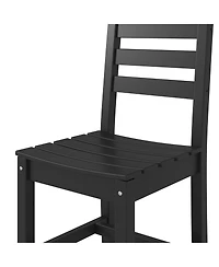 Set of 2 Outdoor Dining Chair without Armrests, For All Weather Conditions