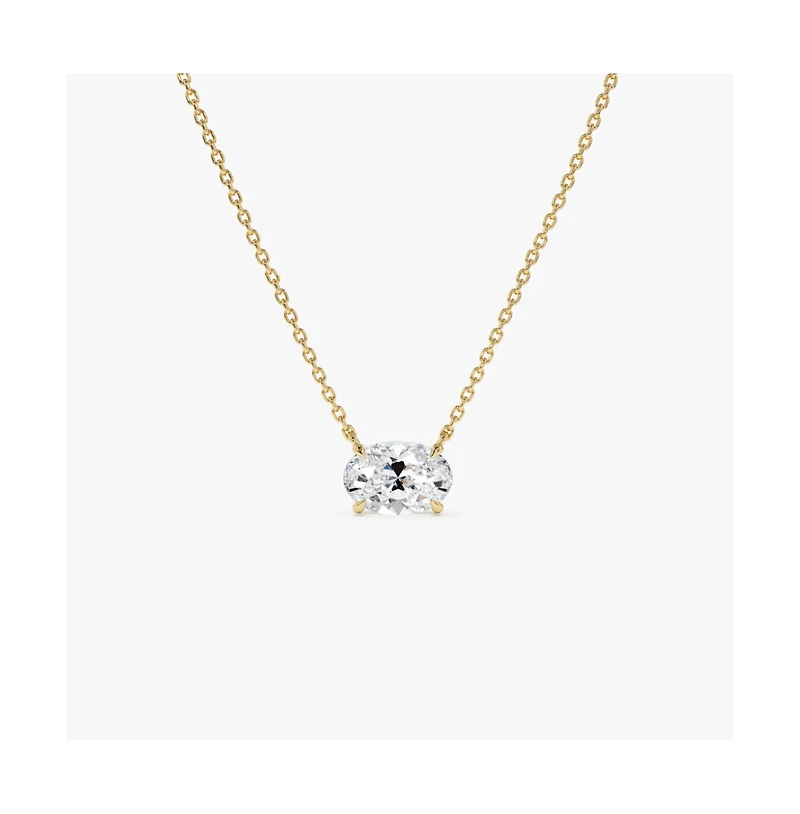 Dloria The Elena Moissanite Solitaire Necklace