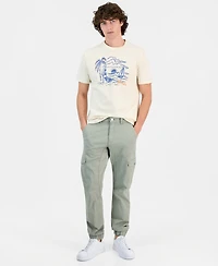 Guess Men's Cotton Sunset Sail Graphic Crewneck T-Shirt