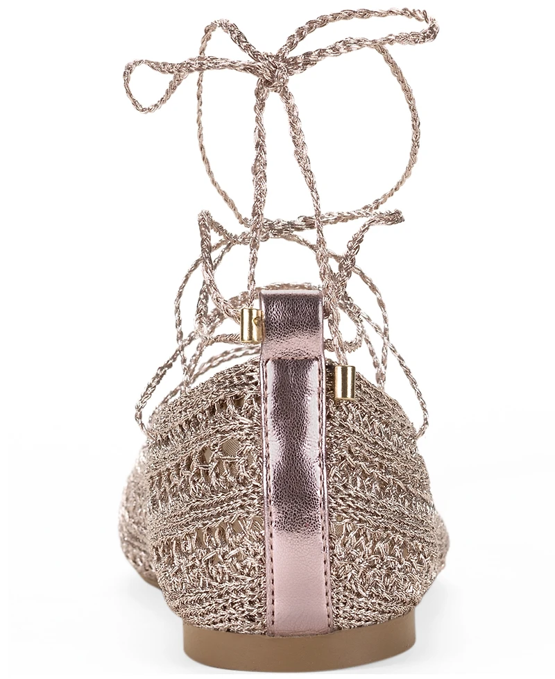 On 34th Women's Lace Up Round Toe Flats, Macy's Exclusive