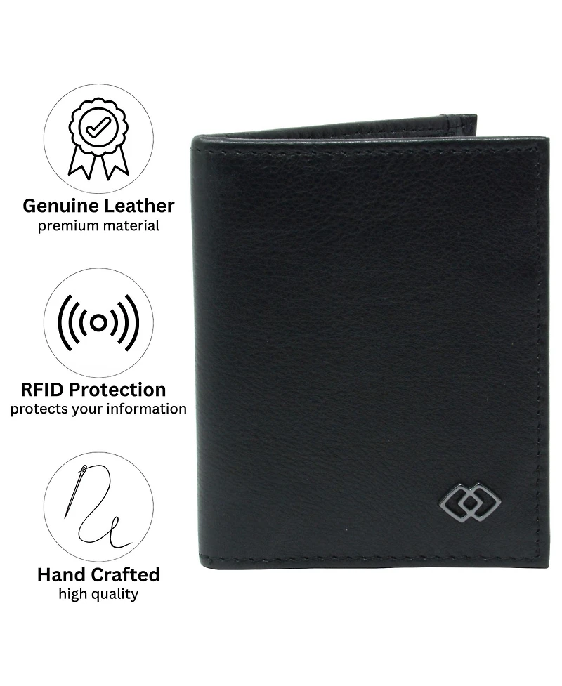 Alpine Swiss Rfid Blocking Slim Front Pocket Wallet Leather Business Card Case