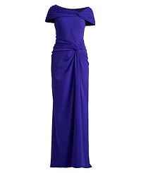 Tadashi Shoji Perkins Asymmetric Draped Gown