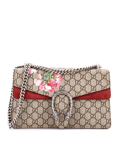 Pre-Owned Gucci Small Dionysus Bag Blooms Print Gg Coated Canvas