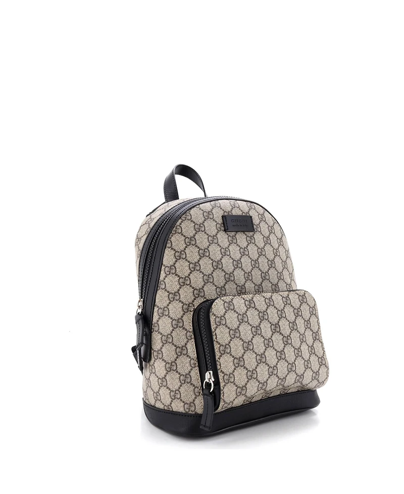 Pre-Owned Gucci Small Zip Pocket Backpack Gg Coated Canvas