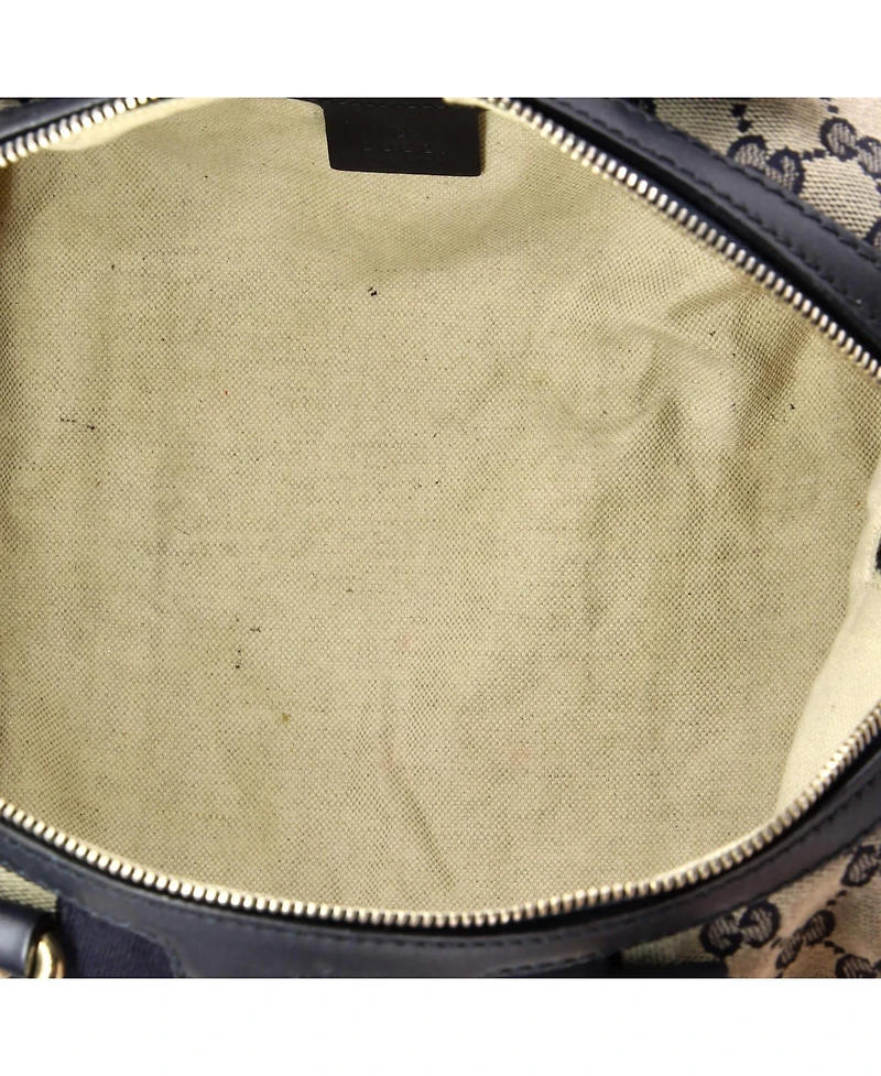 Pre-Owned Gucci Small Vintage Web Boston Bag Gg Canvas