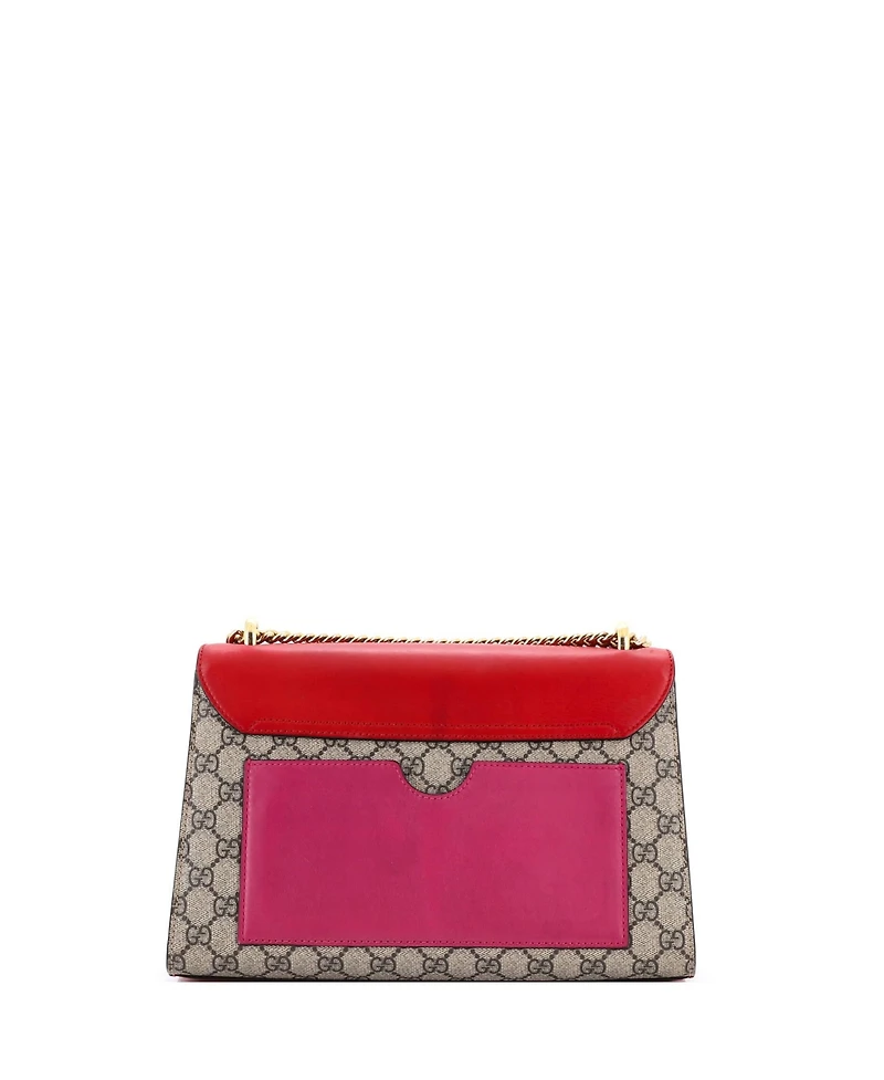 Pre-Owned Gucci Medium Padlock Shoulder Bag Gg Coated Canvas and Leather