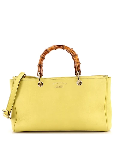 Pre-Owned Gucci Medium Bamboo Shopper Tote Leather