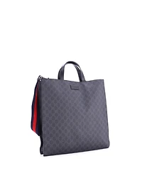 Pre-Owned Gucci Tall Convertible Soft Open Tote Gg Coated Canvas