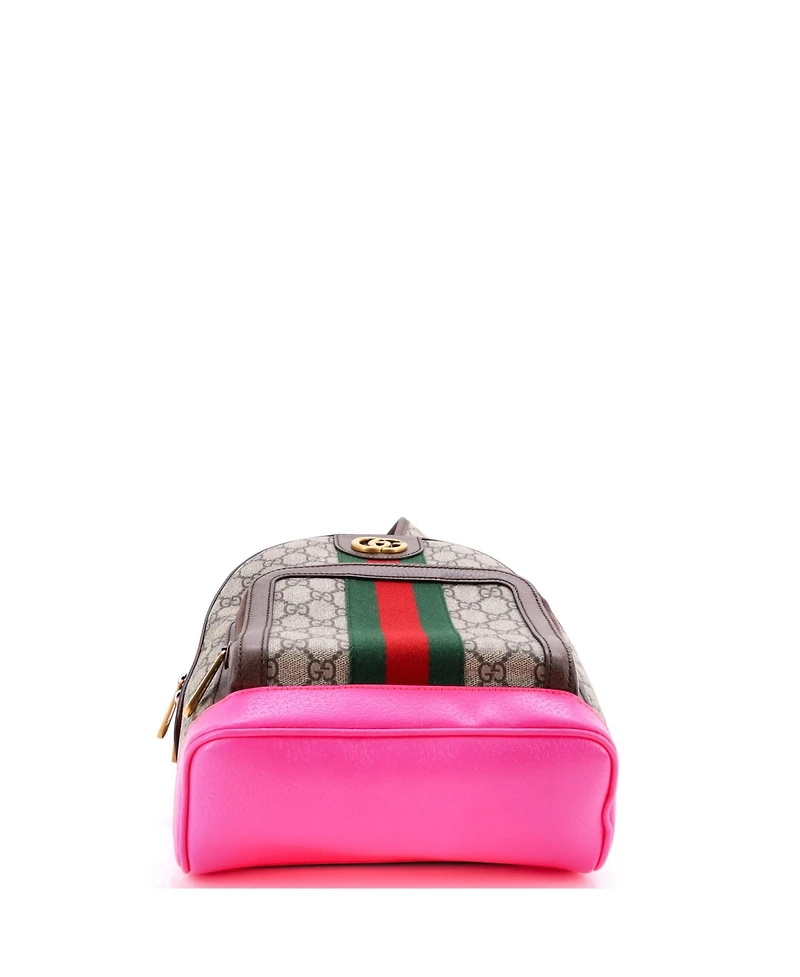 Pre-Owned Gucci Small Ophidia Backpack Gg Coated Canvas and Leather
