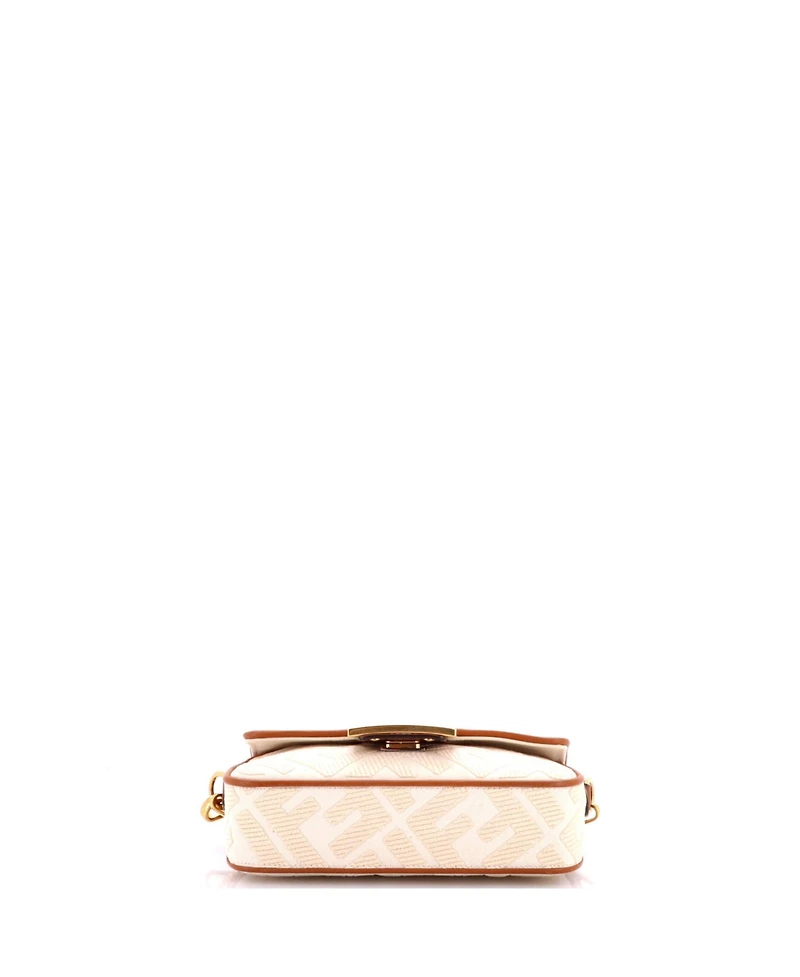 Pre-Owned Fendi Mini Baguette Nm Bag Zucca Embroidered Canvas