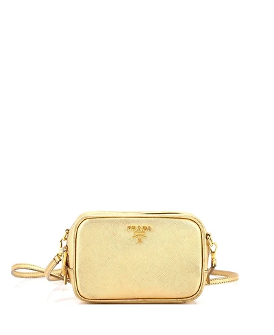 Pre-Owned Prada Mini Zip Crossbody Bag Saffiano Leather