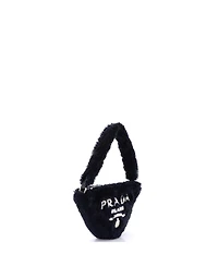 Pre-Owned Prada Mini Triangle Top Handle Pouch Bag Terry Cloth
