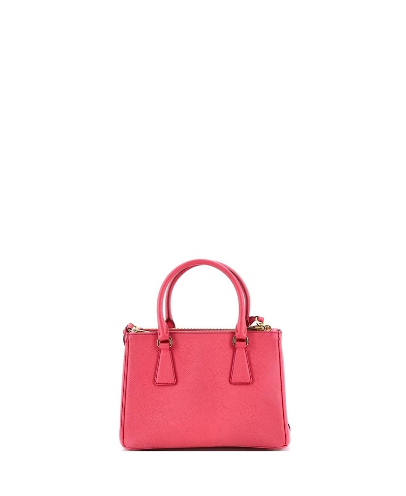 Pre-Owned Prada Small Galleria Double Zip Tote Saffiano Leather