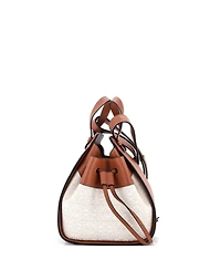 Pre-Owned Loewe Mini Hammock Bag Leather and Anagram Jacquard