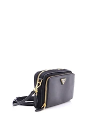 Pre-Owned Prada Mini Double Zip Camera Bag Tessuto and Saffiano Leather