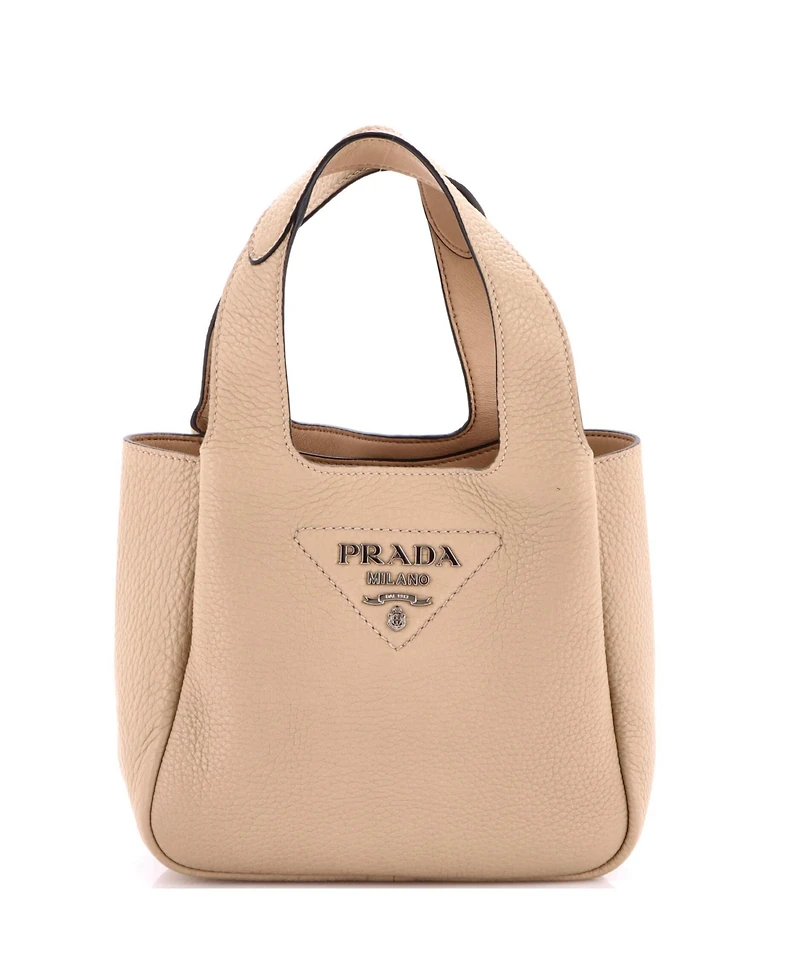 Pre-Owned Prada Mini Dynamique Hobo Vitello Daino