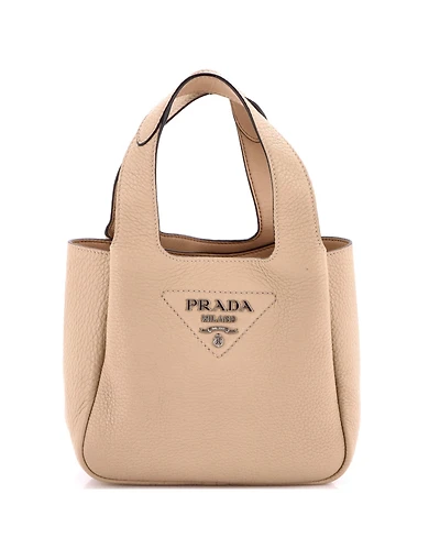 Pre-Owned Prada Mini Dynamique Hobo Vitello Daino