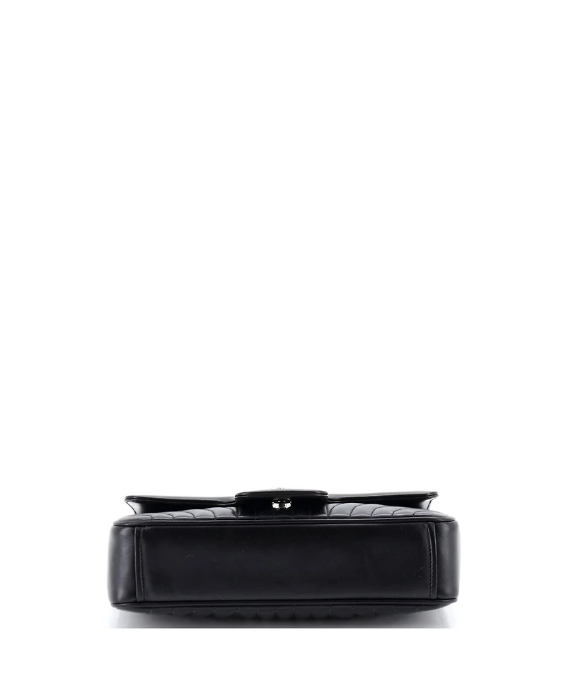 Pre-Owned Prada Medium Chain Flap Shoulder Bag Diagramme Quilted Leather