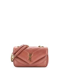 Pre-Owned Saint Laurent Small Loulou Nm Shoulder Bag Matelasse Chevron Leather