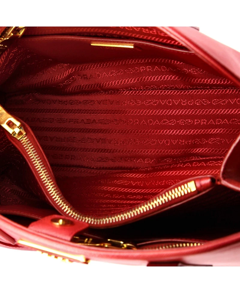 Pre-Owned Prada Medium Open Promenade Bag Saffiano Leather